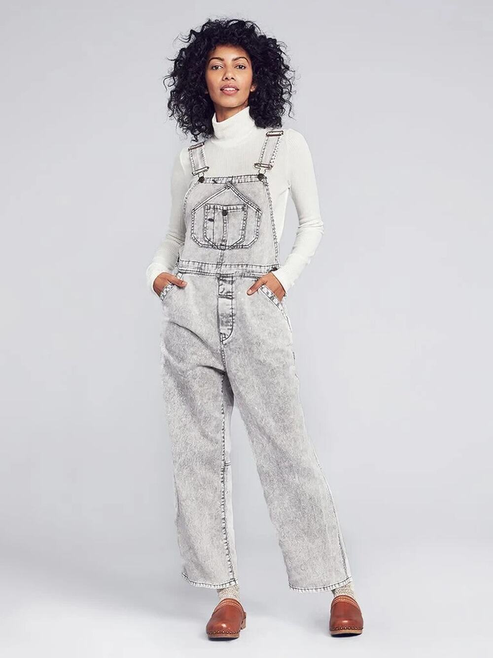 Faherty FINAL SALE Mechanic Overall Storm Jumpsuit Cloud Grey M A000891